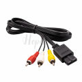 1.8m AV Cable Composite Video Cord 6 Feet Line Compatible with 64/N64/GameCube/SNES TV Game Console.