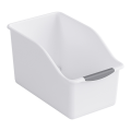 Curved Plastic Storage Bins Set - Multipurpose Home Organization Boxes for Cleaning Supplies & Household Essentials. 