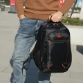 Large-capacity Student School Bag Casual Solid Color Backpack Material Oxford Men New Backpack Multi-functional  Simple Bag. 