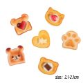 12-Pack Toast Bread Food Series Resin Shoe Charms - Miniature Food Decor for Sandals, Beach Bags & DIY Crafts. 