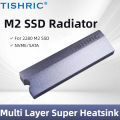 TISHRIC Aluminum Alloy M.2 2280 NVME SSD Radiator With Thermal Pad Heat Sink Cooling Pads For M2 2280 Hard Disk Desktop Computer. 