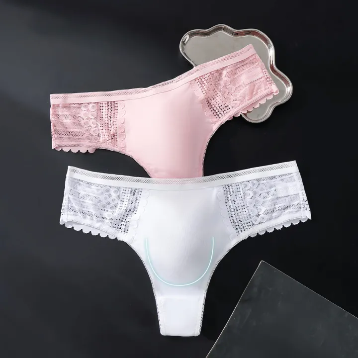 Men's%20%20Lace%20Underwear%20Seamless%20Ice%20Silk%20G-String%20Underwear%203D%20Bulge%20Pouch%20Solid%20Underpants%20High%20Elastic%20Breathable%20Pantie%20-%20Image%203