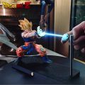 Dragon Ball Super Saiyan Goku Night Light - Kamehameha Wave 3D LED Desk Lamp, Anime Action Figure Decor, USB Powered Collectible. 