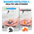 Soft Ear Plugs for Sleep 3 Layer Reusable Silicone Noise Cancelling Hearing Protection New.