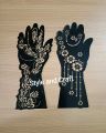 Mehendi art template hand template 2pcs.