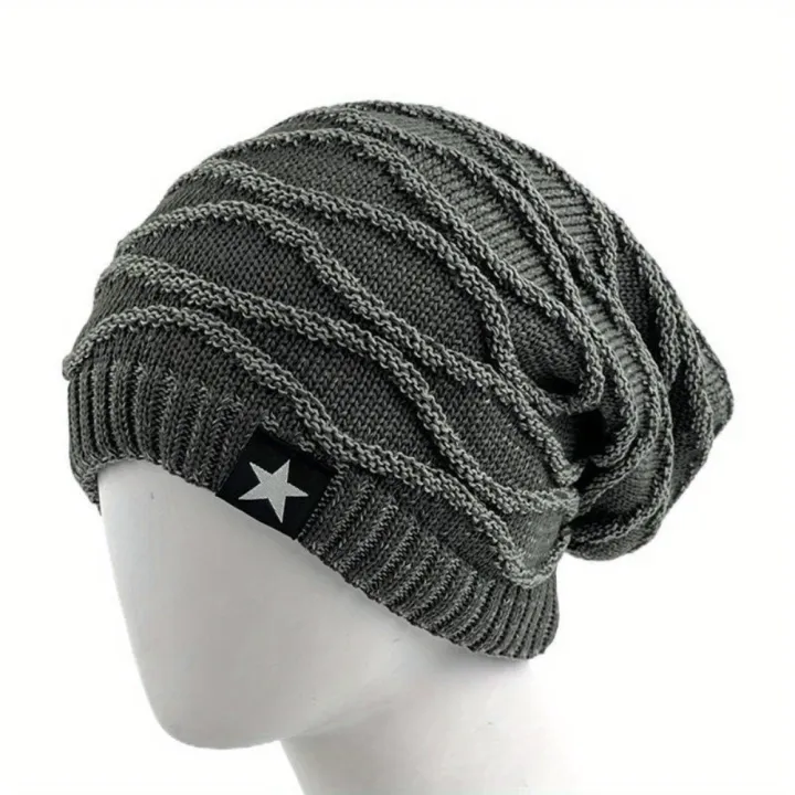 1PC%20New%20Unisex%20Slouchy%20Winter%20Hats%20Add%20Fur%20Lined%20Men%20And%20Women%20Warm%20Beanie%20Cap%20Casual%20Five-pointed%20Star%20Decor%20Winter%20Knitted%20Hat%20-%20Image%205