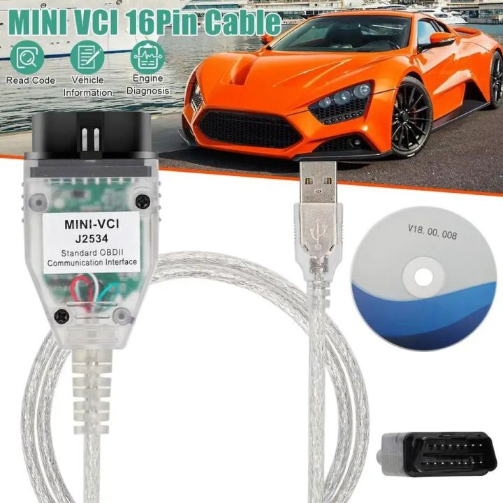 Latest Mini VCI Software V18.00.008 For Toyota TIS Techstream Mini VCI J2534 Car Diagnostic Cables and Connectors Mini VCI Interface