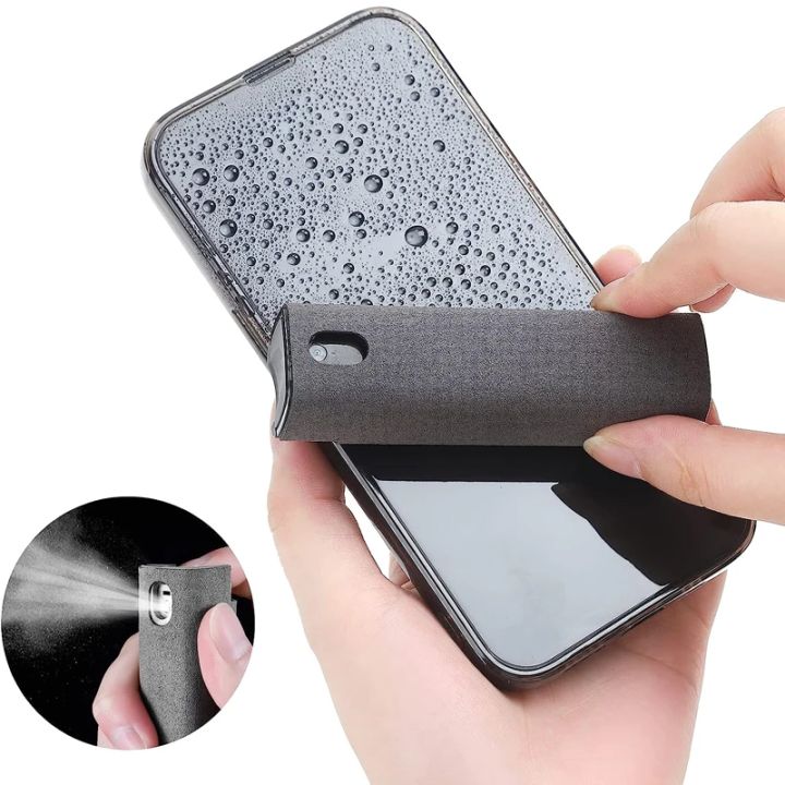 2-in-1 Screen Cleaner Kit For Phone/Laptop/Tablet/TV/Monitor/Car Screens Spray and Wipe Cleaning Tools
