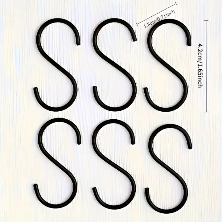 Black%20Heavy%20Duty%20Stainless%20Steel%20S%20Hooks-Easy%20to%20Install,Long-Lasting%20Wall%20Mounting%20Solution%20for%20Kitchen%20Accessories%20-%20Image%202
