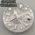 GRAMOCK 29mm Meteorite Pattern Dials GMT Watch Hands Fit NH34 Movement Green Luminous Suitable for Mechanical Watch Installation. 
