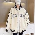 F1🚀Quick delivery Diec kins striped bomber jacket snap button. 