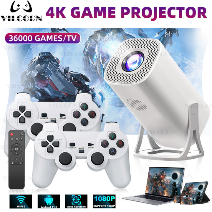 VILCORN S40MAX 4K Game Projector Retro Drive 36000+ Video Games ...