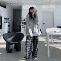 S-3xl Plaid Wide Leg Pants Women Harajuku Oversized Sweatpants 