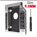 Second HDD Caddy 9.5mm SATA 3.0 for 2.5" SSD Case Hard Disk Enclosure with LED Indicator for Notebook ODD DVD-ROM, Universal 9.5mm SATA 2nd SSD HDD Hard Drive Caddy Fits In The Place Of CD/DVD-ROM Optical Drive. 
