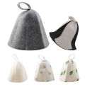 1PC Felt Head Protection Bath Anti Heat Free Size Russian Style Shower Cap Sauna Hat Sauna Vaporarium Accessories Wholesale New.
