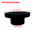 Rotatable Diesel Heater Duct Connector Black Flat round Air Vent Outlet for Car Truck Van Camper - Sizes 42mm 60mm 75mm 90mm. 