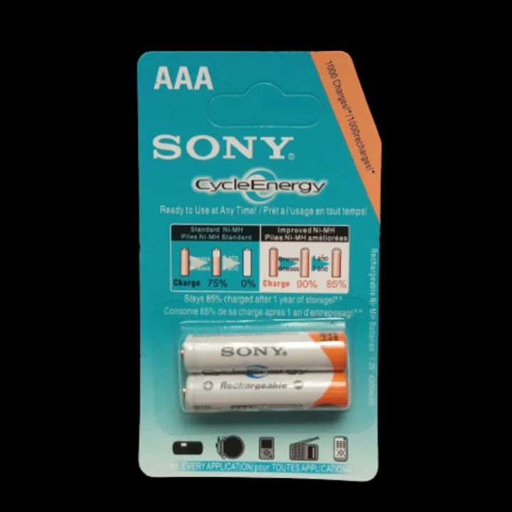 AAA cell Sony Ni-MH AAA 1.2V  Rechargeable Battery