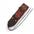 Miwayer Embroidered Guitar Strap Soft Vintage Flowers Adjustable Creative Watch Bands Cotton Belt & Leather Head.
