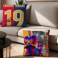 Football Star L-lamine Y-yamal Pillow Case Suitable For Bedrooms Living Rooms Cars Home Decoration. 