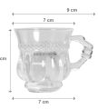 6 Pcs Tea Set Glass Cup Unique Design best quality. 