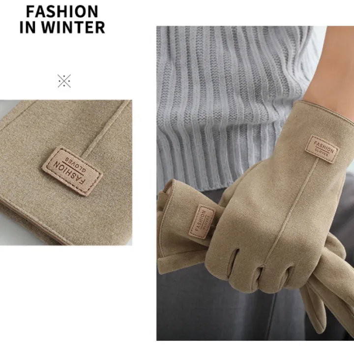 Winter%20Keep%20Warm%20Touch%20Screen%20Plus%20Velvet%20Inside%20Suede%20Mens%20Gloves%20Fashion%20Simple%20Solid%20Thicken%20Man%20Outdoor%20Cycling%20Drive%20-%20Image%205