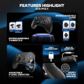 FANTECH WGP15V2 EOS PRO II Wireless Game controller K-Silver Hall-Effect and Trigger 1000Hz Polling  Rate Interchangeable D-Pad. 