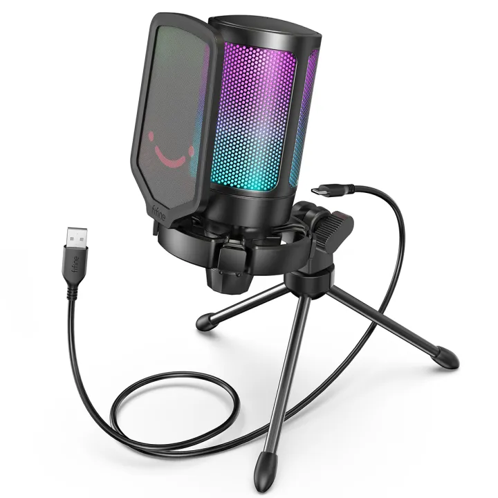 FIFINE%20USB%20Condenser%20Gaming%20Microphone,%20for%20PC%20PS4%20PS5%20MAC%20with%20Pop%20Filter%20Shock%20Mount&Gain%20Control%20for%20Podcasts%20,Ampligame%20A6V%20-%20Image%208