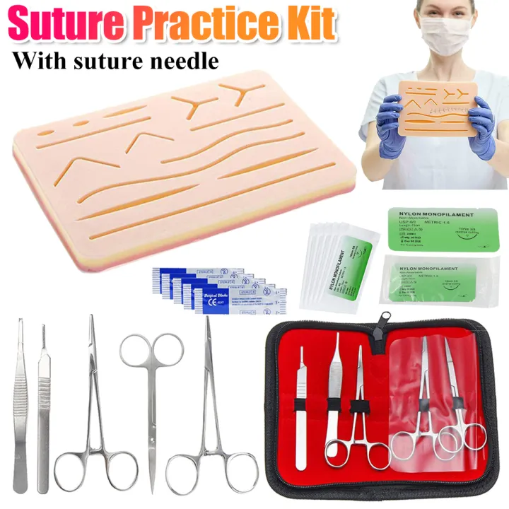 Kit D'entraînement à La Suture Médicale - Pad De Peau Et Outils Pour étudiants