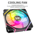 Aigo AM12 Rgb Fan Ventoinha PC Controladora 120mm Computer Case Fan Kit 6pin Water Cooler CPU Cooling Fans Argb 12cm Ventilador. 