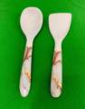 Serving Spoons Pack Of 2Pcs Set Rice Serving Spoon And Curry Serving Spoon Melamine Double Glaze High Quality Dinnerware Serving Spoon Dinner Set Serving Spoon Heavy Weight Premium Quality. 