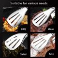Stainless Steel Food Tongs Barbecue Tongs Meat Salad Steak Food Serving Clip Tweezers Long BBQ Cooking Tongs Kitchen Utensils. 
