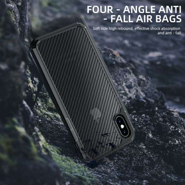 Iphone%20X%20%20Rugged%20Defender%20Carbon%20Fiber%20Texture%20Shockproof%20TPU%20+%20PC%20Case%20-%20Image%207