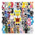 50 Piece Bearbrick Stickers Waterproof DIY For Phones Laptop Car Sticker Creative Home Decal. 