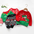 Cute style Christmas dinosaur sweater knitted pullover suitable for boys and children, suitable for festivals, daily life, sprin.