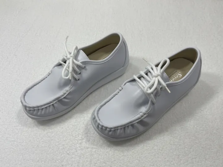 Lin Lin big shop 1.5 inch High Heel lace up nurse shoes Microfiber leather code yy142