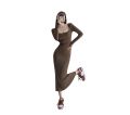 Women's Long Sleeve Bodycon Dress Free Size Summer Wear. 