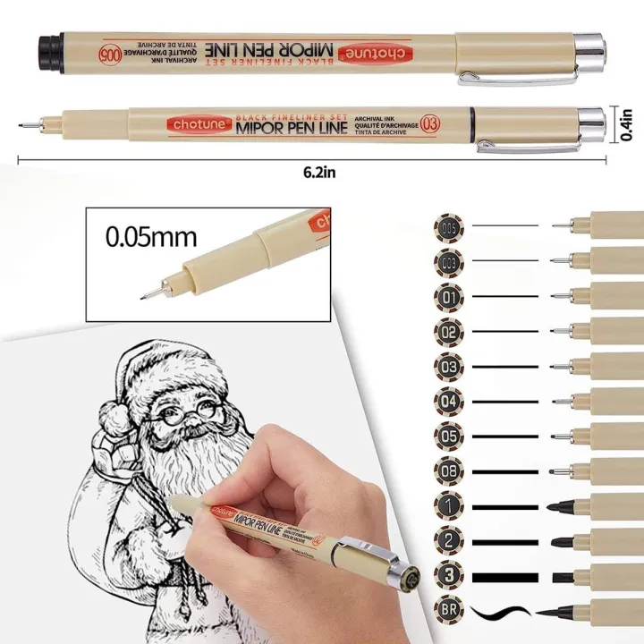 12/9/4Pcs%20Markers%20Micro%20Pen%20Kawaii%20Manga%20Hand-painted%20Drawing%20Hook%20Line%20Pen%20Fastdry%20Waterproof%20Sketching%20for%20Art%20Sketch%20Supplies%20-%20Image%202