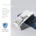 ZOERAX 50/100pcs Shielded RJ45 CAT5 CAT6 Pass Through Connectors 1.1mm Hole Modular Plug Gold Plated 3 Prong 8P8C Ethernet Ends. 