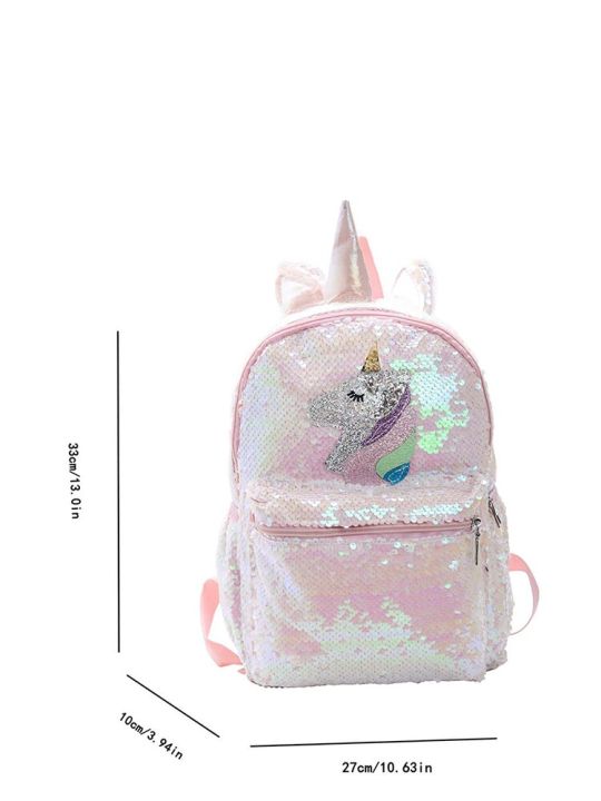 Glitter%20Unicorn%20Sequin%20Backpack%20for%20Girls%20-%20Cute%20Sparkly%20School%20Bag%20-%20Image%203