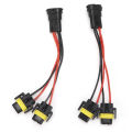 H11/H8 2‑Way Splitter Wiring Harness Male To Female Universal Fog Light Splitter Wiring Harness PVC for Modification. 