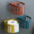 Self Adhesive Free Standing Toilet Paper Holder With High Capacity Wall-mounted Toilet Paper Handle. 