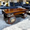 Modern Coffee Table, New arrival, Living Room & Drawing Room Furniture, Center Table, Wheel Design Table, Decorative item, Unique & Stylish Table,. 