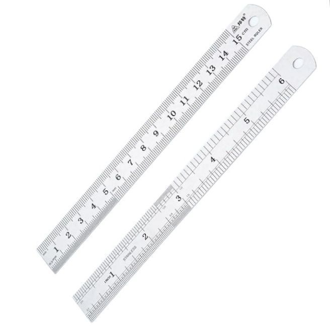 Stainless Steel Scale Ruler, Pack of 1 Pc 6 Inch Scale, 15 cm Scale For Various Purpose