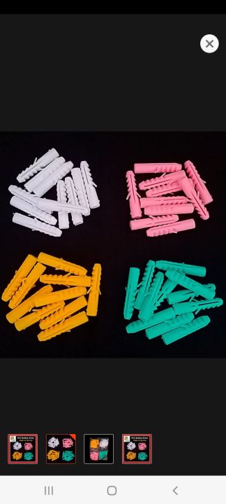 Pack%20of%2050%20multi%20colours%20plastic%20Rawal%20plugs%20plastic%20wall%20plug%20no.12%20High%20quality%20wood%20concrete%20screw%20flat%20nails%20plugs%20-%20Image%203