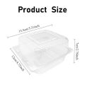 50PCS Transparent Plastic Cake Box Dessert Bread Fruit Salad Birthday Wedding Party Restaurant Household Disposable Food Box.
