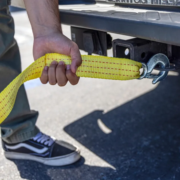 1 Pcs 4M Car Tow Cable Heavy Duty 3Ton/5Ton Trailer Rope Towing Pull ...