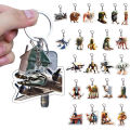 Creative Italian Brainrot Animals Keychains Funny Sigma Skibidi Rizz Cat Silly Meme Keyrings Fans Gifts 2D Flat Acrylic. 