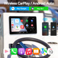 7inch Marine Radio Wireless CarPlay Android Auto FM AM Radio Receiver Waterproof for RV ATV UTV SPA RZR Stereo Multimedia Player.