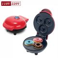 Nonstick waffle Donut maker mini breakfast machine round shaped cake baking. 