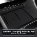 for Hyundai Sonata 2024 N-line Anti-skid Pad Car Phone Wireless Charging Non-slip Pad Silicone Accessories (Only The Pad).